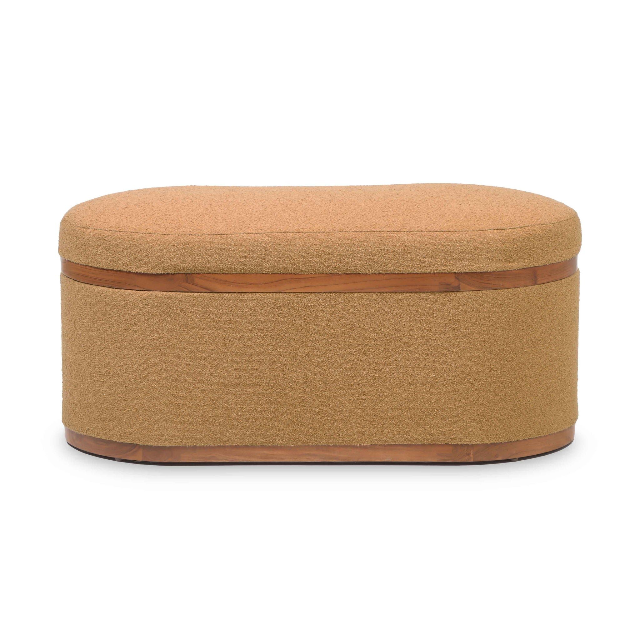 Olivier - Boucle Oval Storage Ottoman - Urban Living Furniture (Los Angeles, CA)