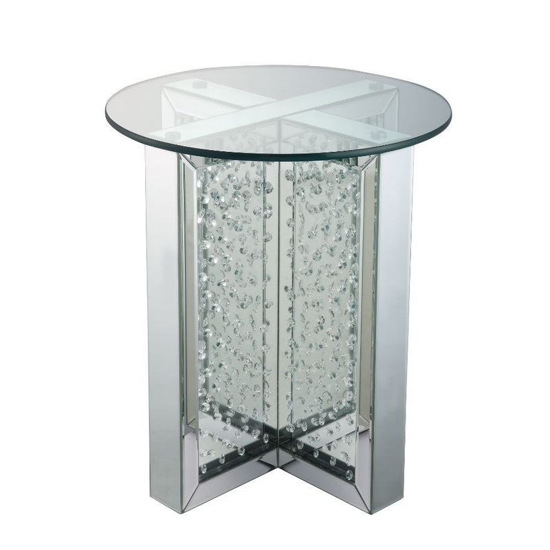 Nysa - End Table - Mirrored & Faux Crystals - 23" - Urban Living Furniture (Los Angeles, CA)