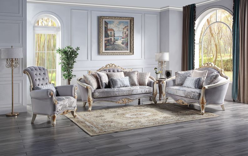 Galelvith - Loveseat With 4 Pillows - Gray Fabric - Urban Living Furniture (Los Angeles, CA)