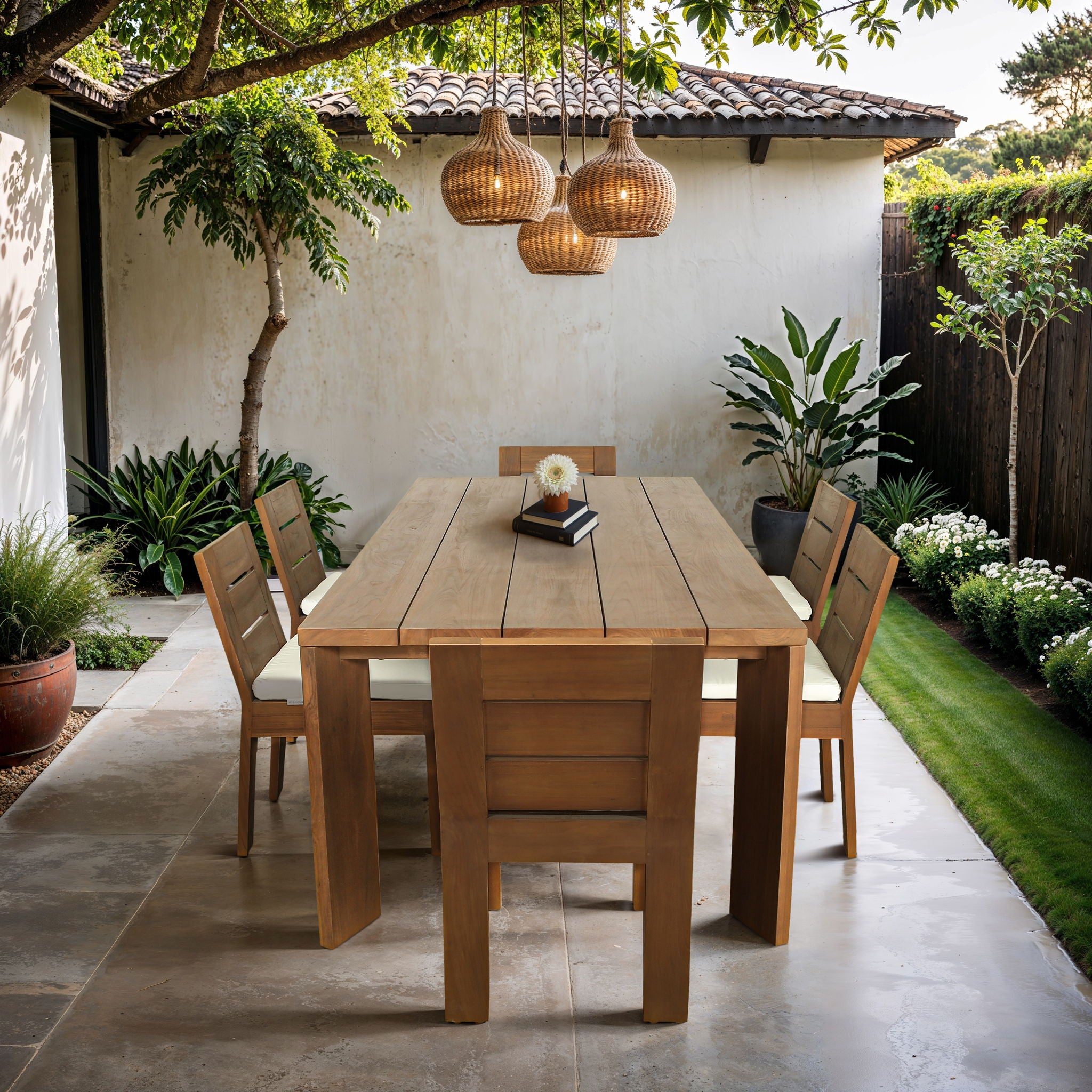 Mirella - Teak Wood Outdoor Patio Dining Table - Urban Living Furniture (Los Angeles, CA)
