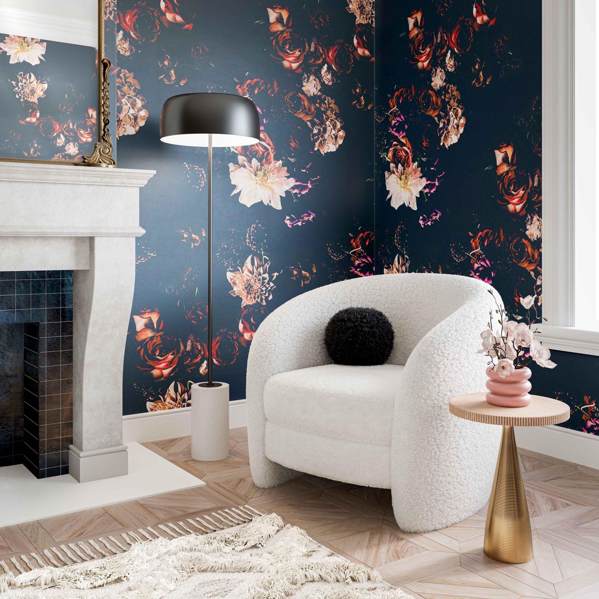 Dakota - Faux Shearling Armchair - White - Urban Living Furniture (Los Angeles, CA)