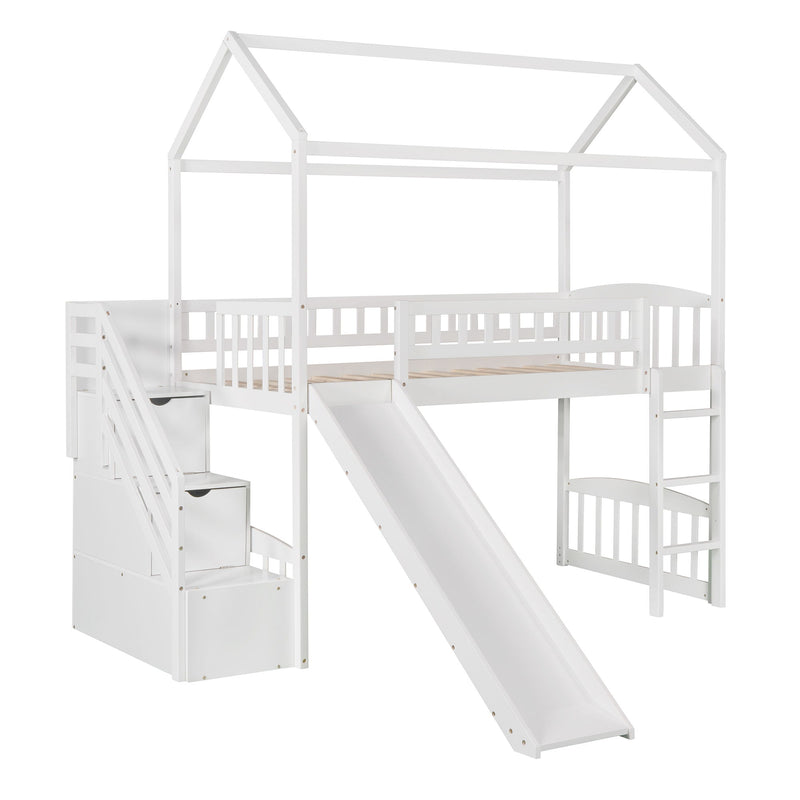 House Bed With 2 Drawers And Slide