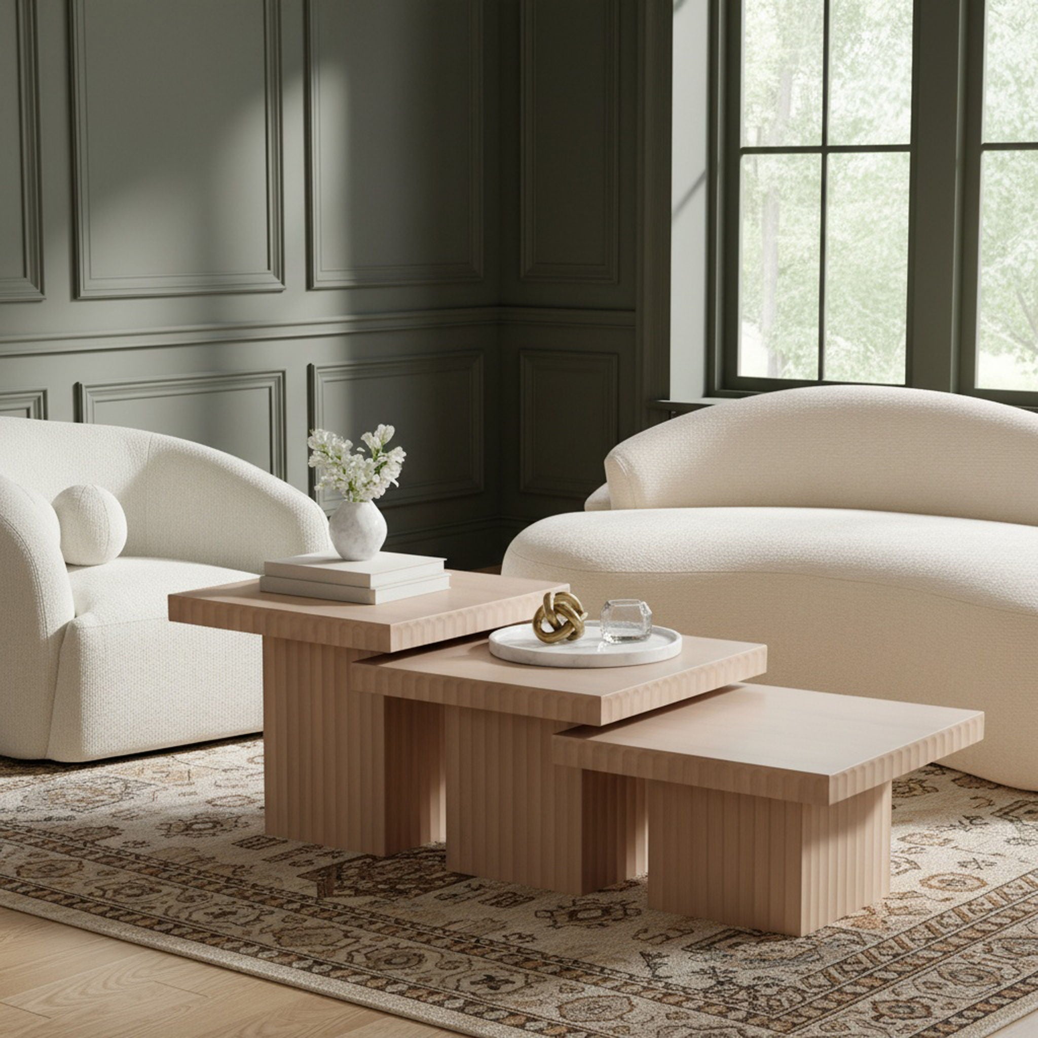 Spencer - Oak Veneer 3 Piece Coffee Tabl - Urban Living Furniture (Los Angeles, CA)