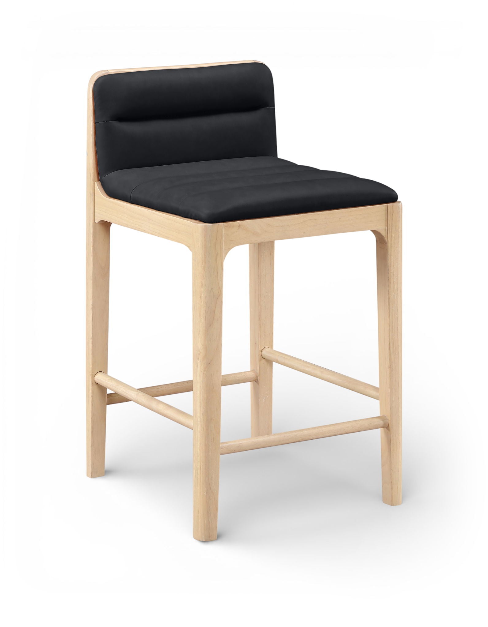 Ellis - Vegan Leather Upholstered Counter Stool (Set of 2) - Natural Base - Urban Living Furniture (Los Angeles, CA)