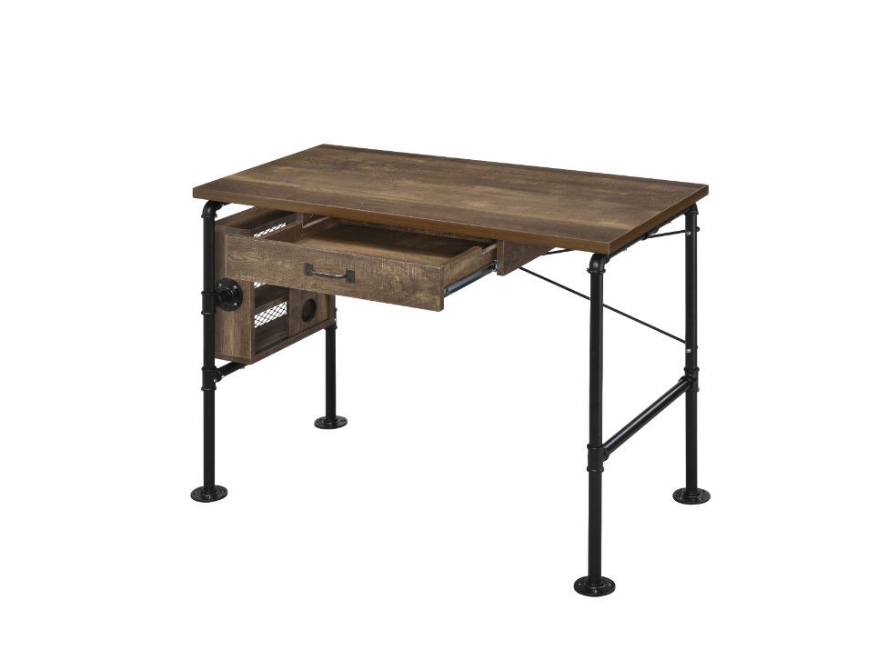 Endang - Writing Desk - Weathered Oak & Black Finish - Urban Living Furniture (Los Angeles, CA)