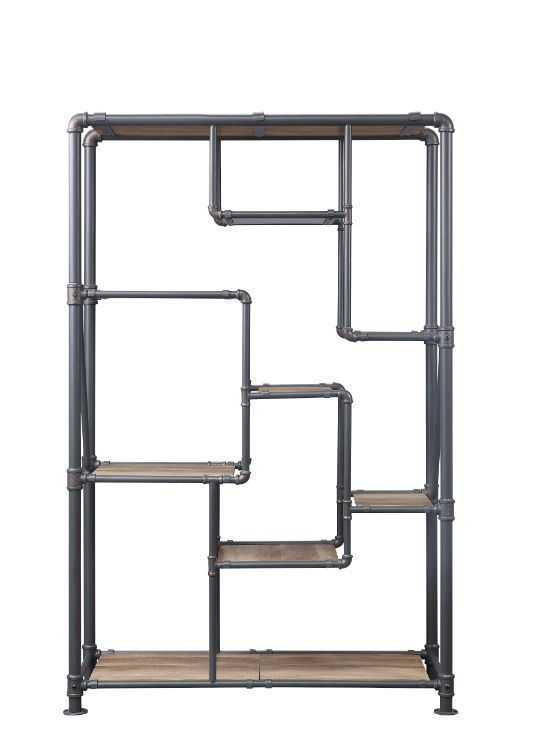 Brantley - Bookshelf - Antique Oak & Sandy Gray Finish - Urban Living Furniture (Los Angeles, CA)