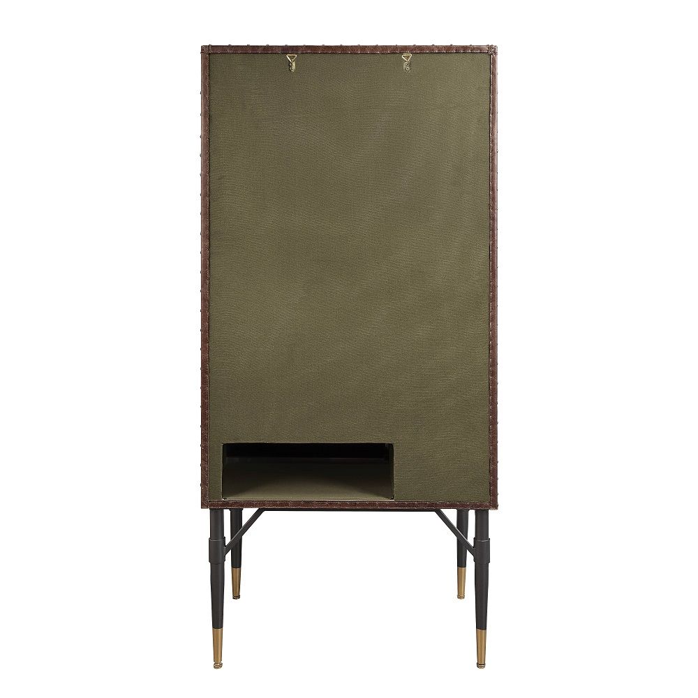 Yoela - Wine Cabinet - Leather & Aluminum - Urban Living Furniture (Los Angeles, CA)