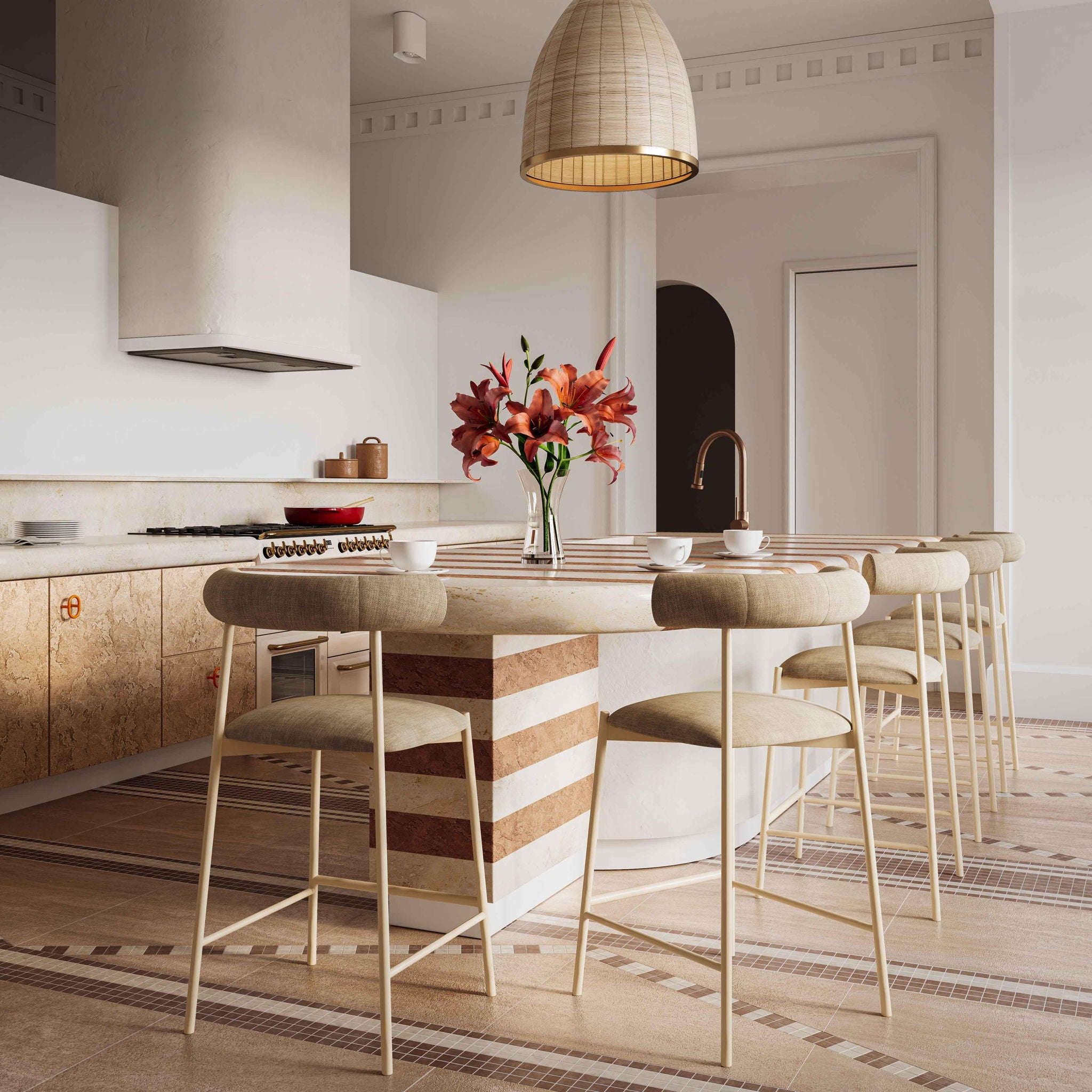 Liliana - Velvet Bar Stool - Urban Living Furniture (Los Angeles, CA)