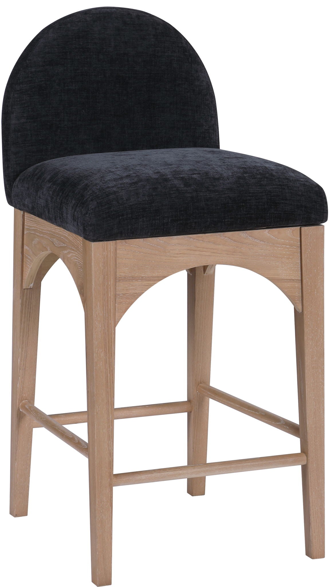 Waldorf - Chenille Stool With Natural Legs - Urban Living Furniture (Los Angeles, CA)