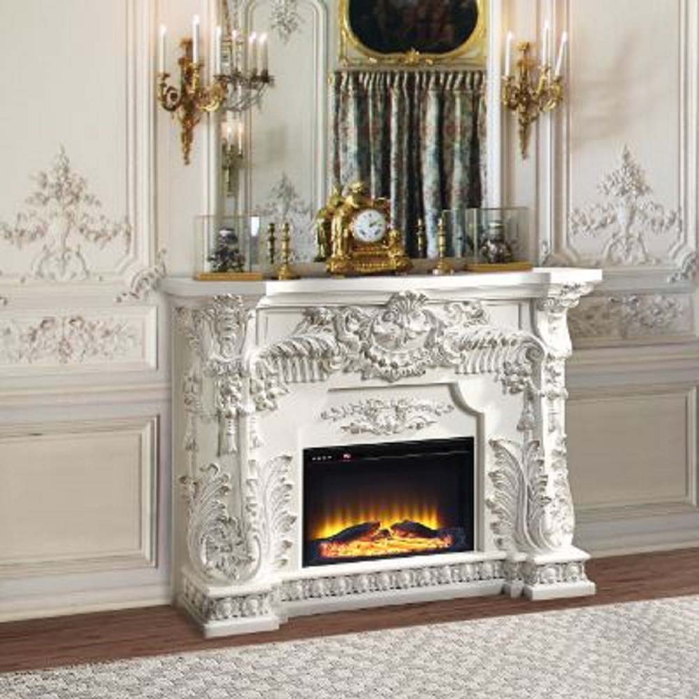 Zabrina - Fireplace - Antique White Finish - 49.6" - Urban Living Furniture (Los Angeles, CA)