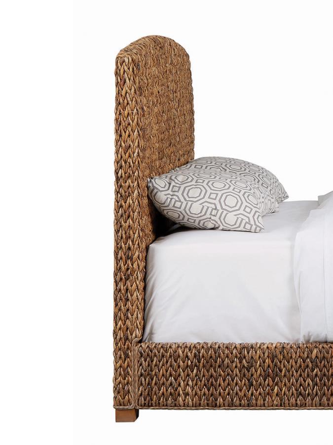 Laughton - Woven Banana Leaf Eastern King Headboard - Amber