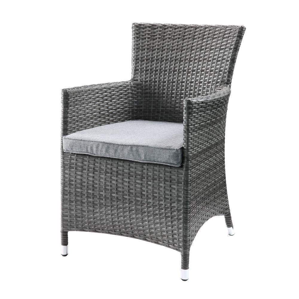 Tashelle - Patio Bistro Set - Gray Fabric & Gray Wicker - Urban Living Furniture (Los Angeles, CA)