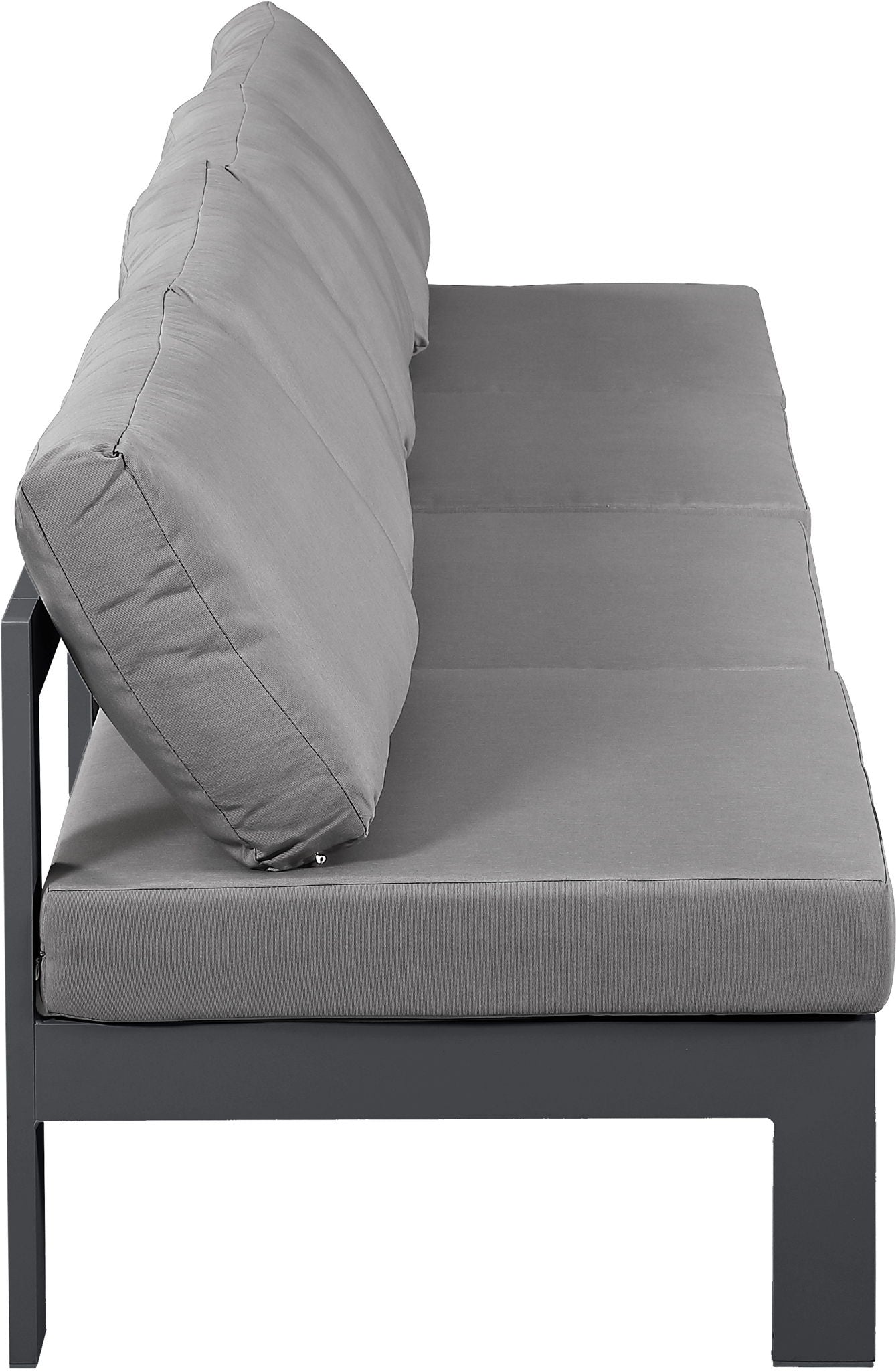 Nizuc - Outdoor Patio 4 Seat Armless Modular Sofa With Gray Frame - Urban Living Furniture (Los Angeles, CA)