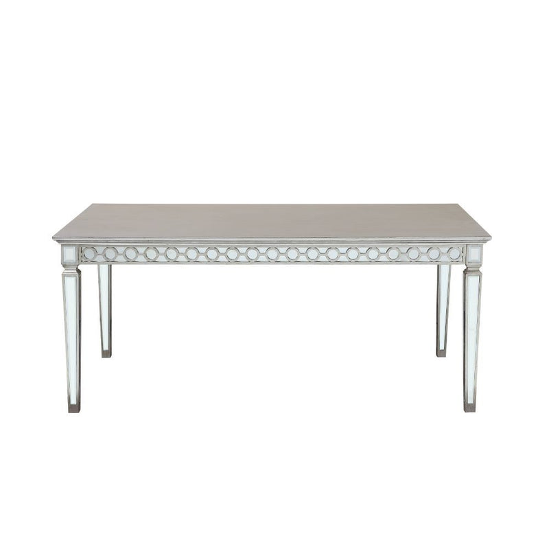 Varian - Dining Table - Mirrored & Antique Platinum - 30" - Urban Living Furniture (Los Angeles, CA)