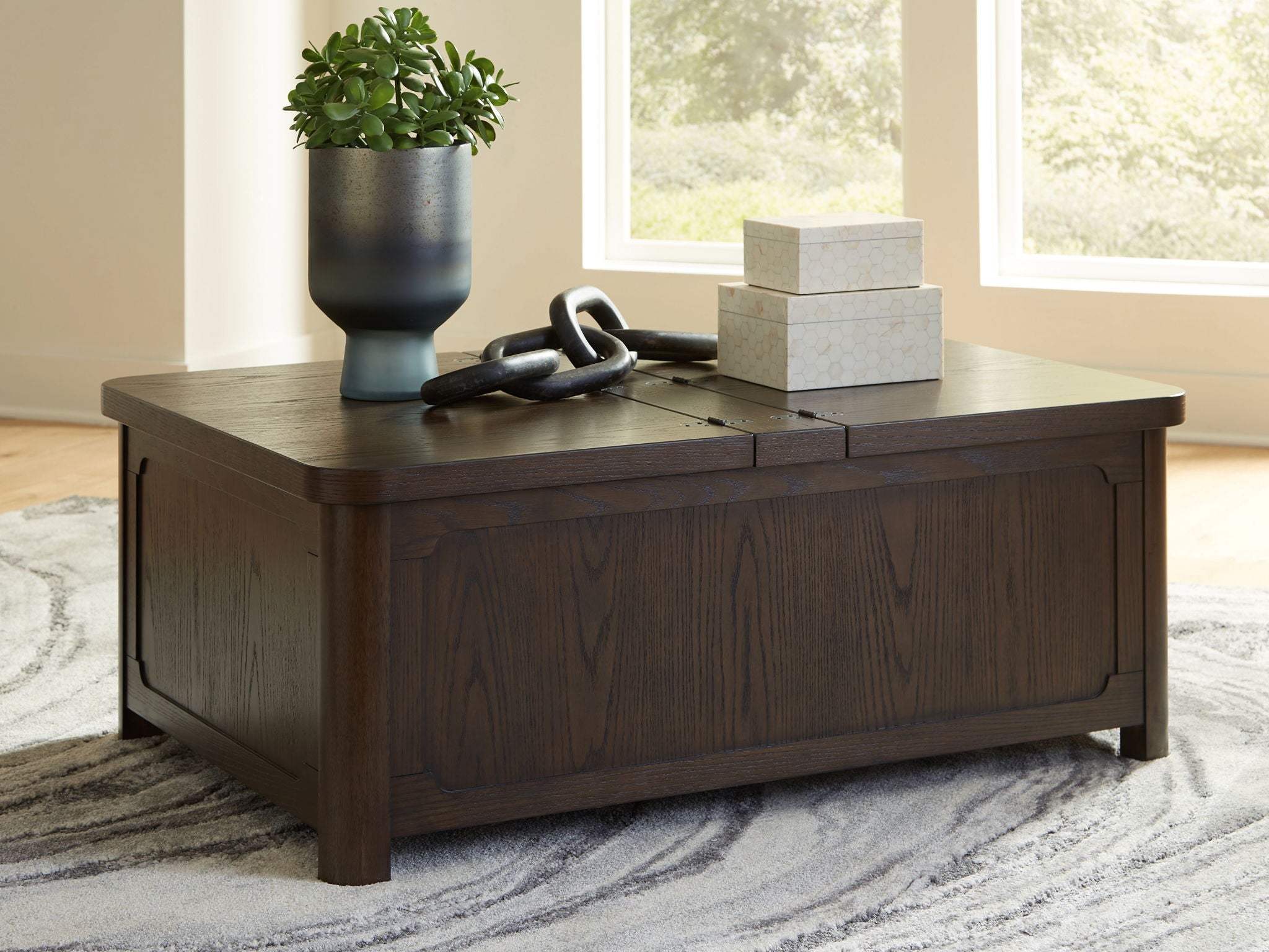 Breckington - Dark Brown - Cocktail Table With Storage - Urban Living Furniture (Los Angeles, CA)