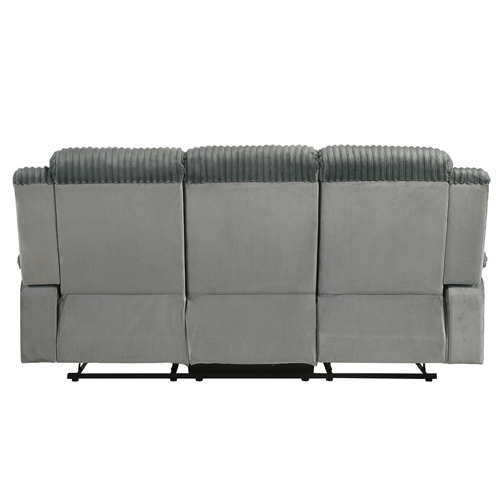 Lesley - Motion Sofa - Gray Corduroy & Velvet - Urban Living Furniture (Los Angeles, CA)