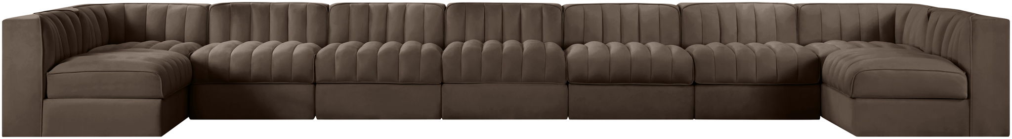 Rummi - Armless Velvet Performance Fabric Upholstered 9 Piece Modular Sectional - Urban Living Furniture (Los Angeles, CA)