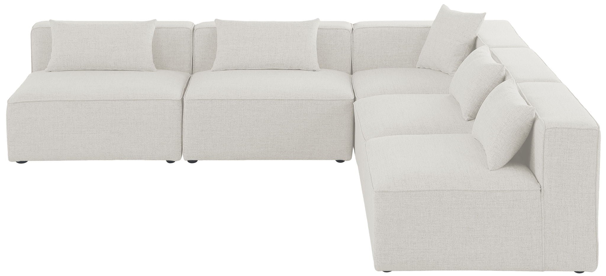 Cube - Linen 5 Piece Modular Corner Armless Sectional - Urban Living Furniture (Los Angeles, CA)