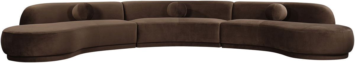 Avra - 177.5" Velvet Performance Fabric Upholstered Sectional
