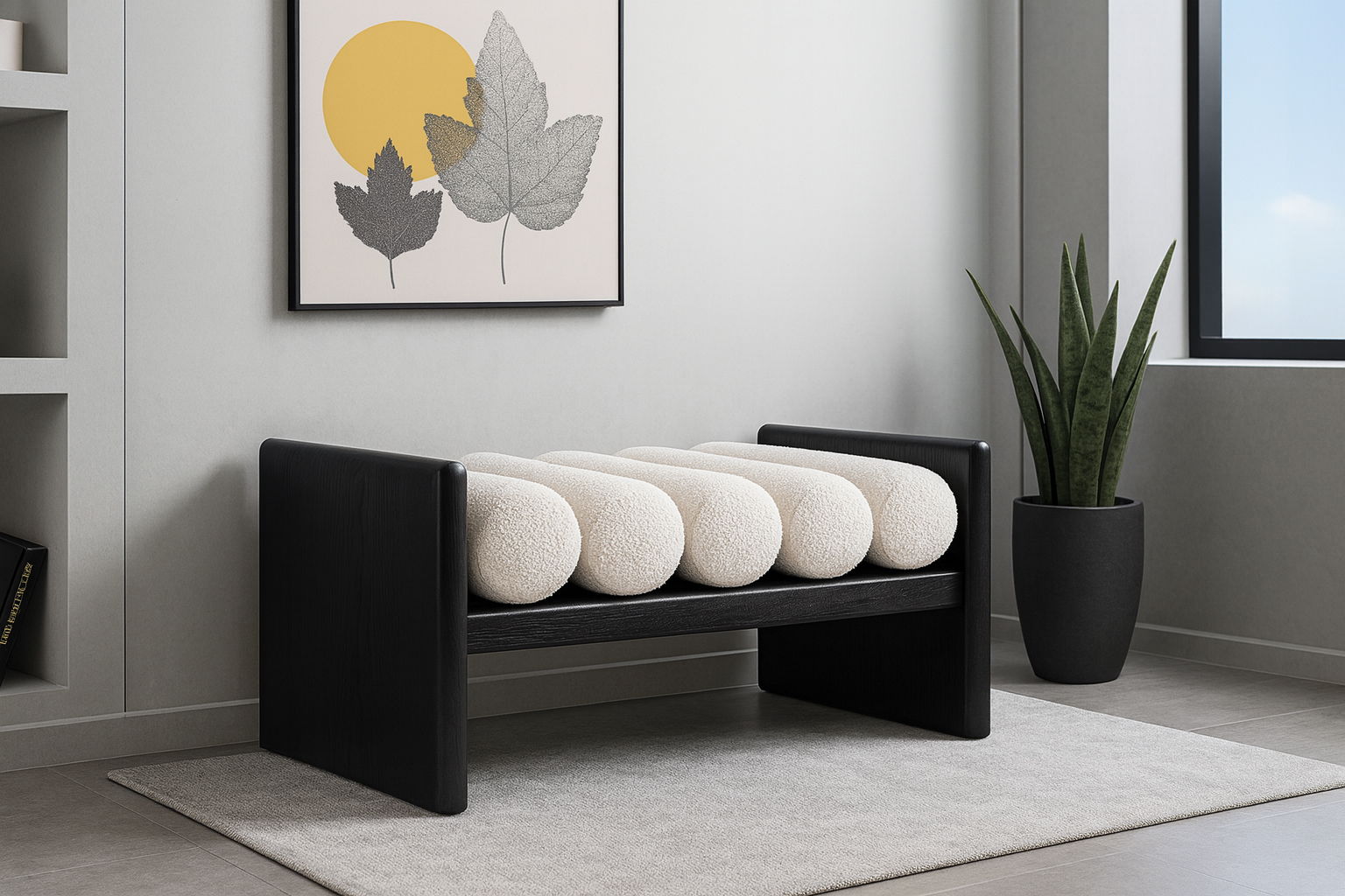 Waverly - Bench With Black Frame - Urban Living Furniture (Los Angeles, CA)