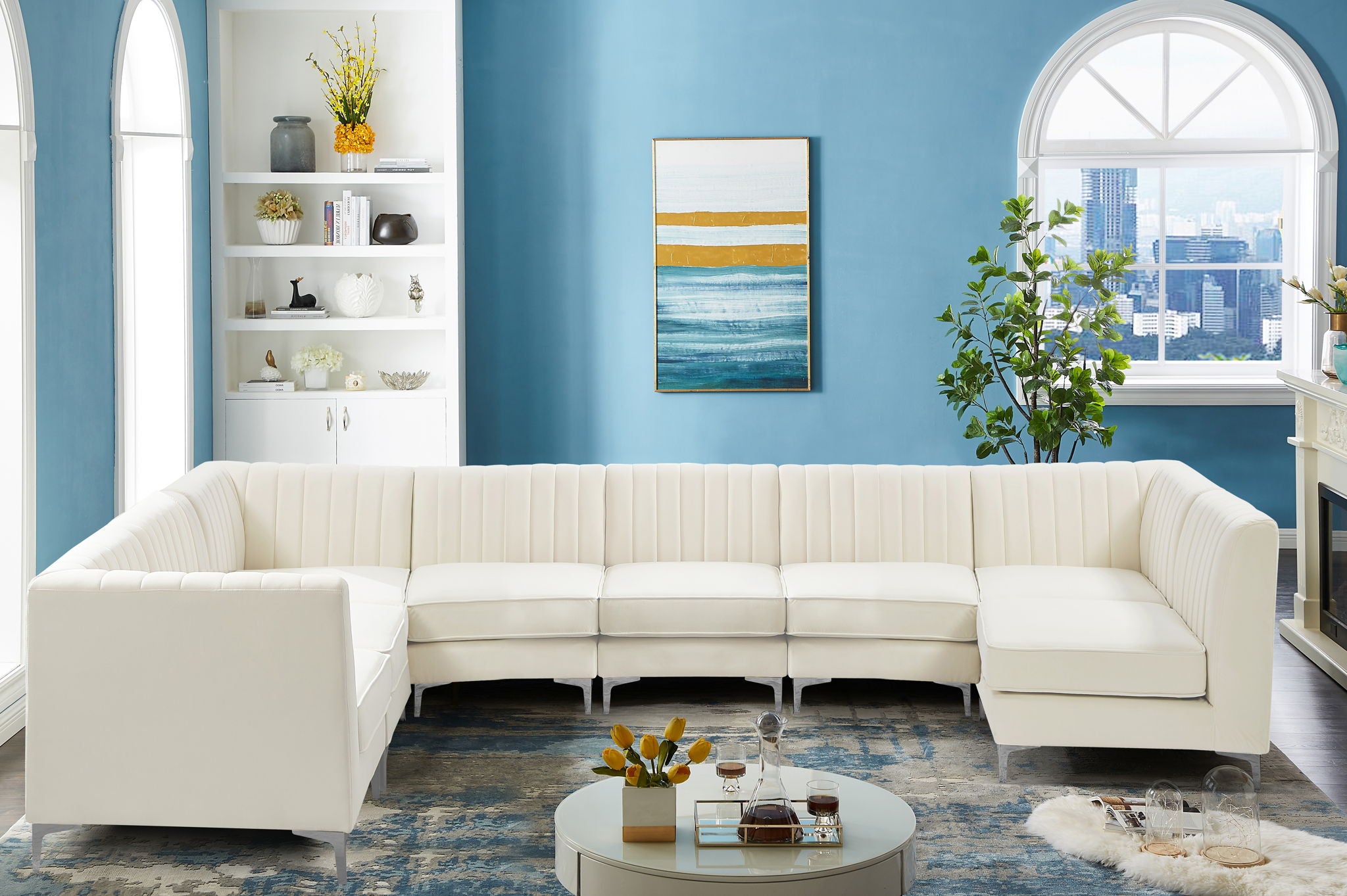 Alina - 8 Piece Velvet Modular Sectional - Urban Living Furniture (Los Angeles, CA)