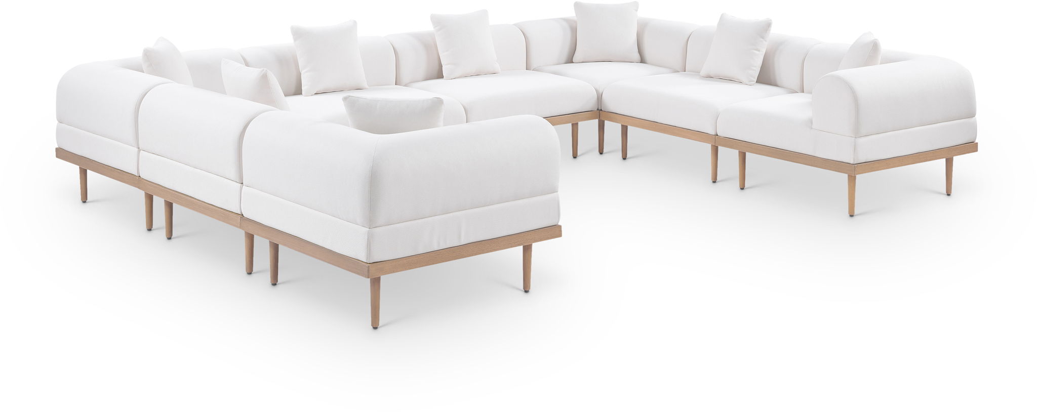 Laguna - 8 Piece Resilient Water Resistant Fabric 142" Upholstered Outdoor Patio Modular Sectional - Urban Living Furniture (Los Angeles, CA)