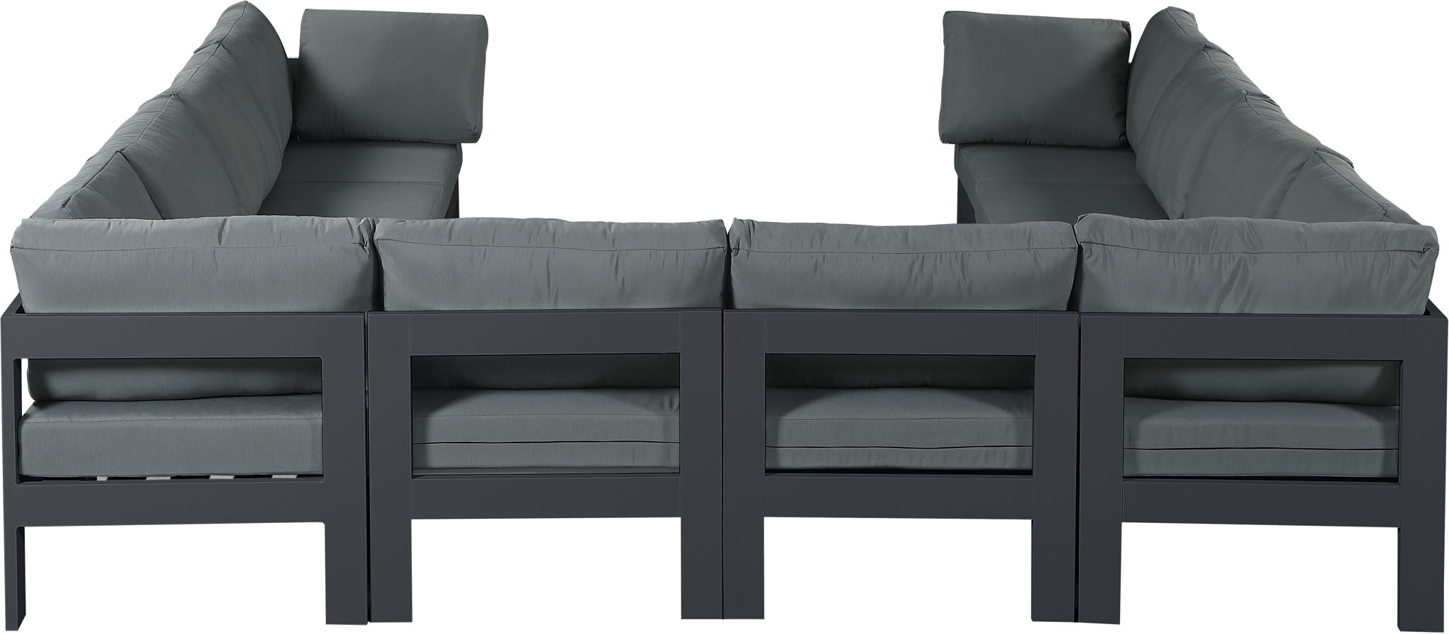 Nizuc - Outdoor Patio 10 Piece Modular Sectional With Gray Frame - Urban Living Furniture (Los Angeles, CA)