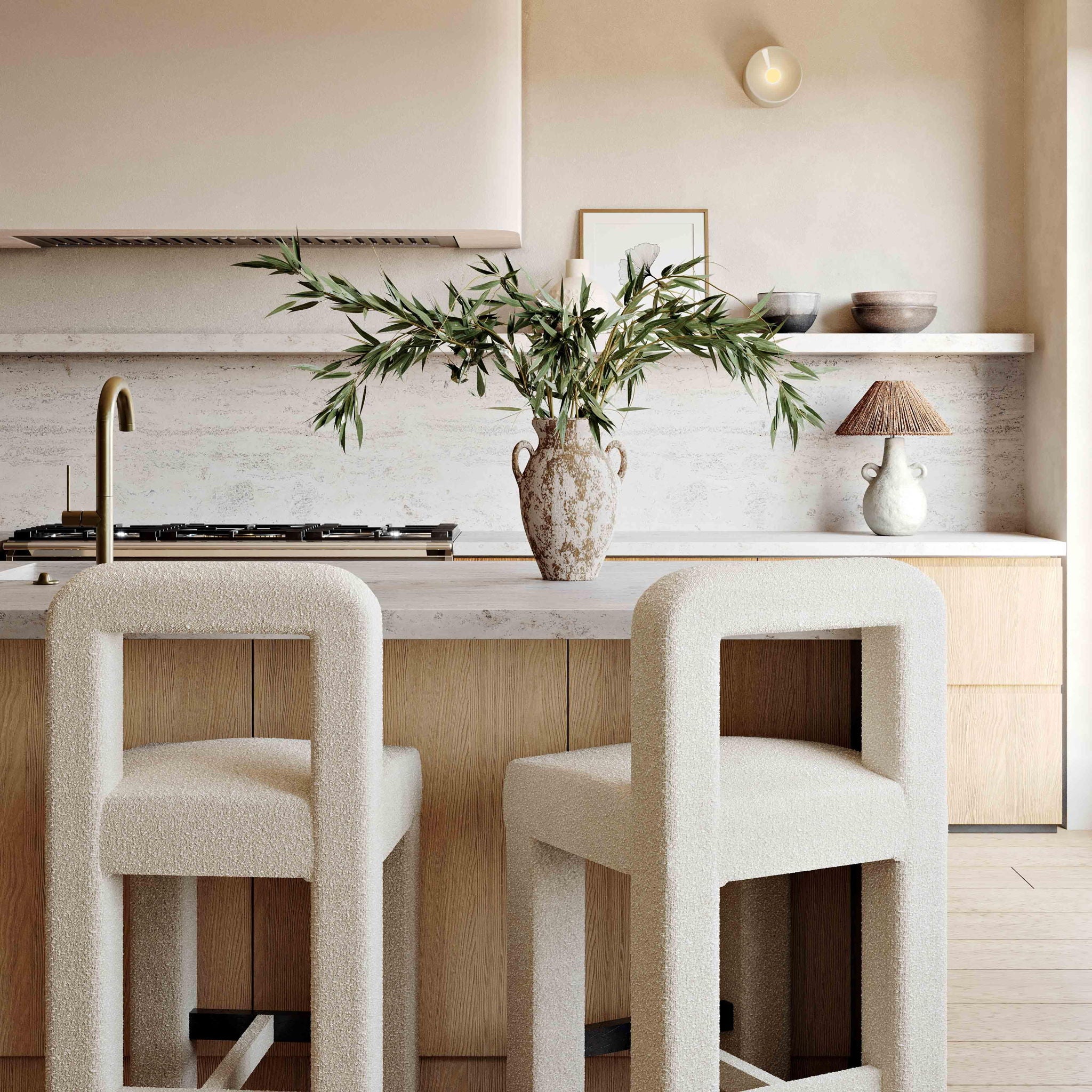 Hazel - Boucle Counter Stool - Urban Living Furniture (Los Angeles, CA)