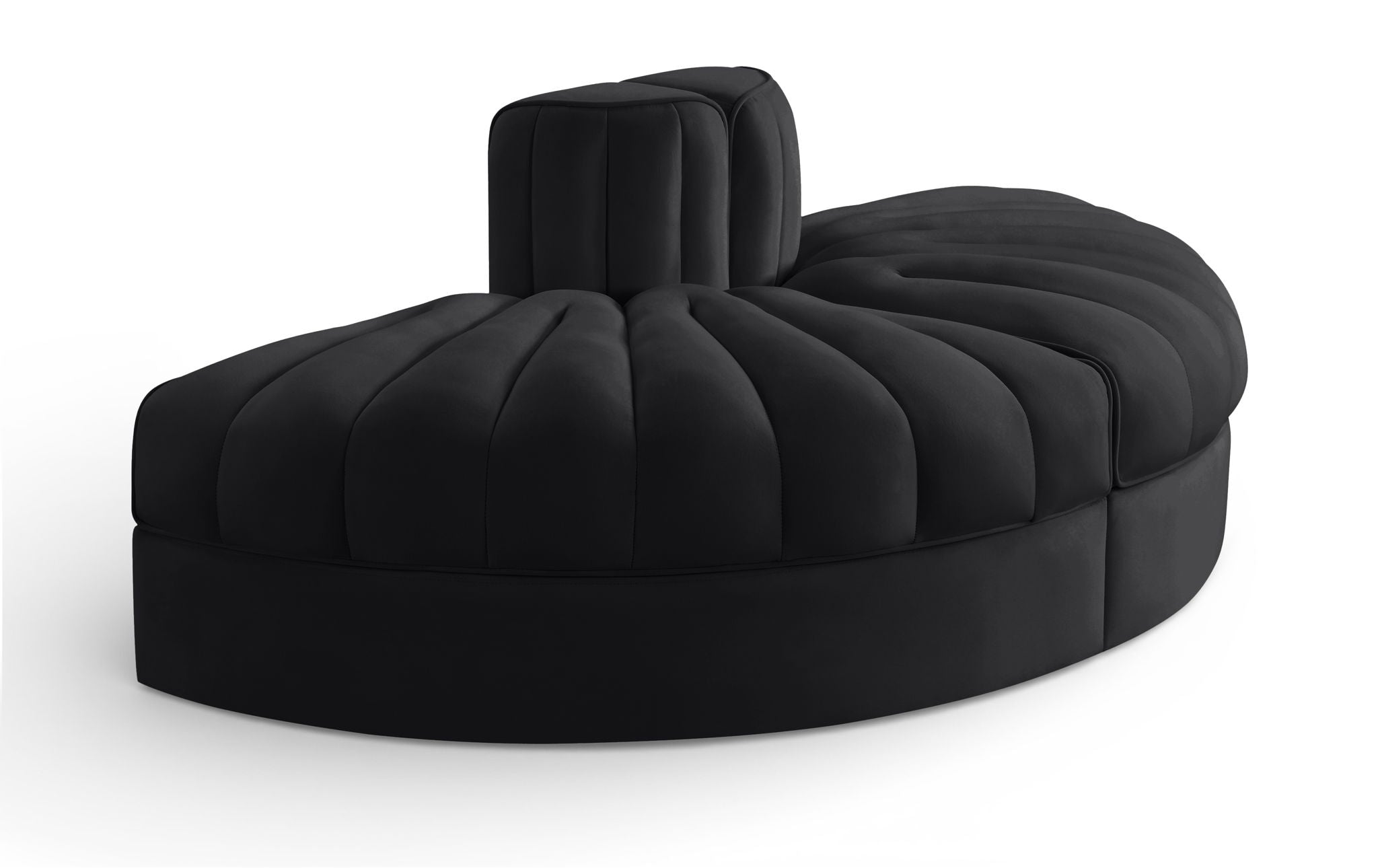 Rummi - Velvet Performance Fabric Upholstered 2 Piece  Rounded Modular Loveseat - Urban Living Furniture (Los Angeles, CA)
