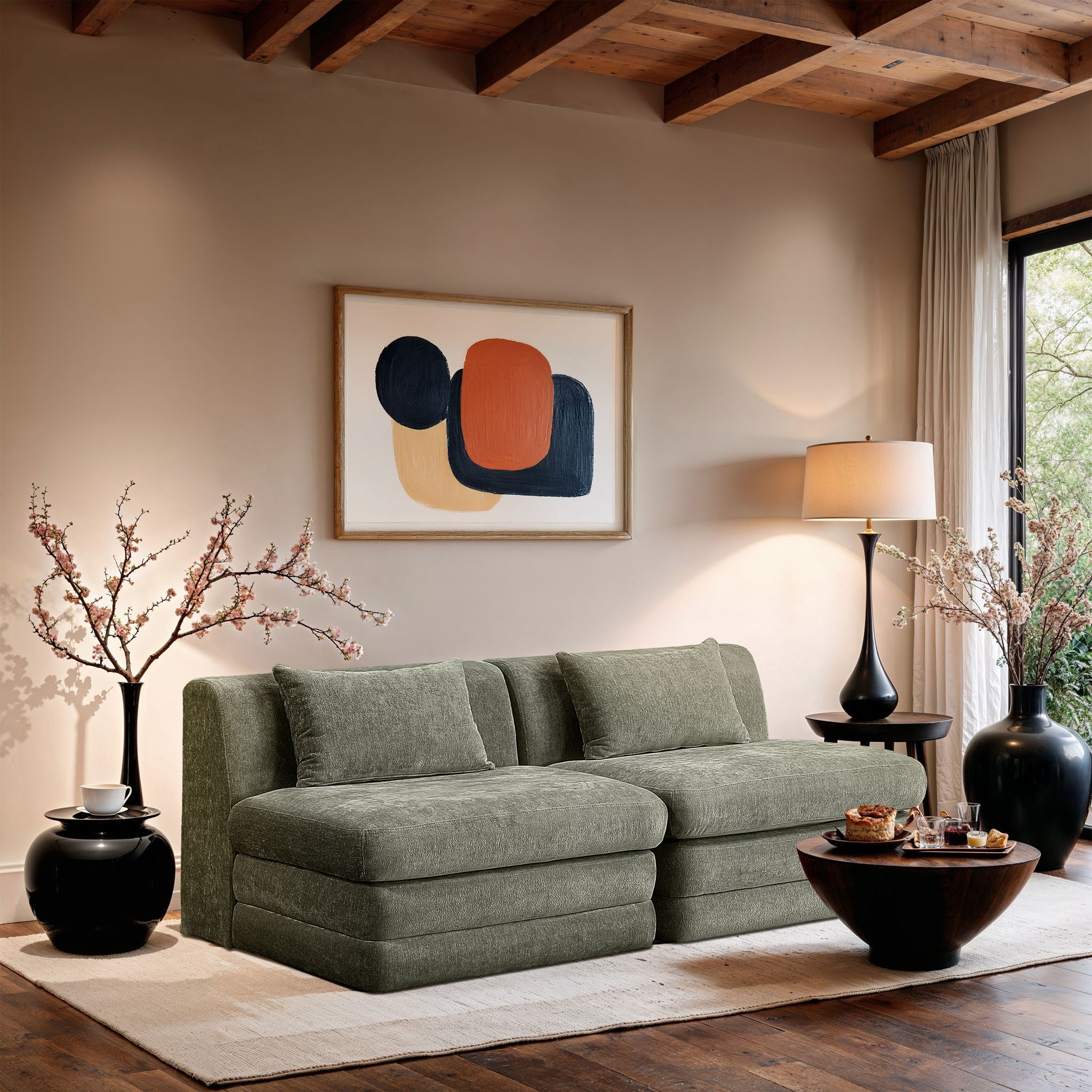 Stellar - 2 Piece 76" Upholstered Modular Armless Loveseat - Urban Living Furniture (Los Angeles, CA)