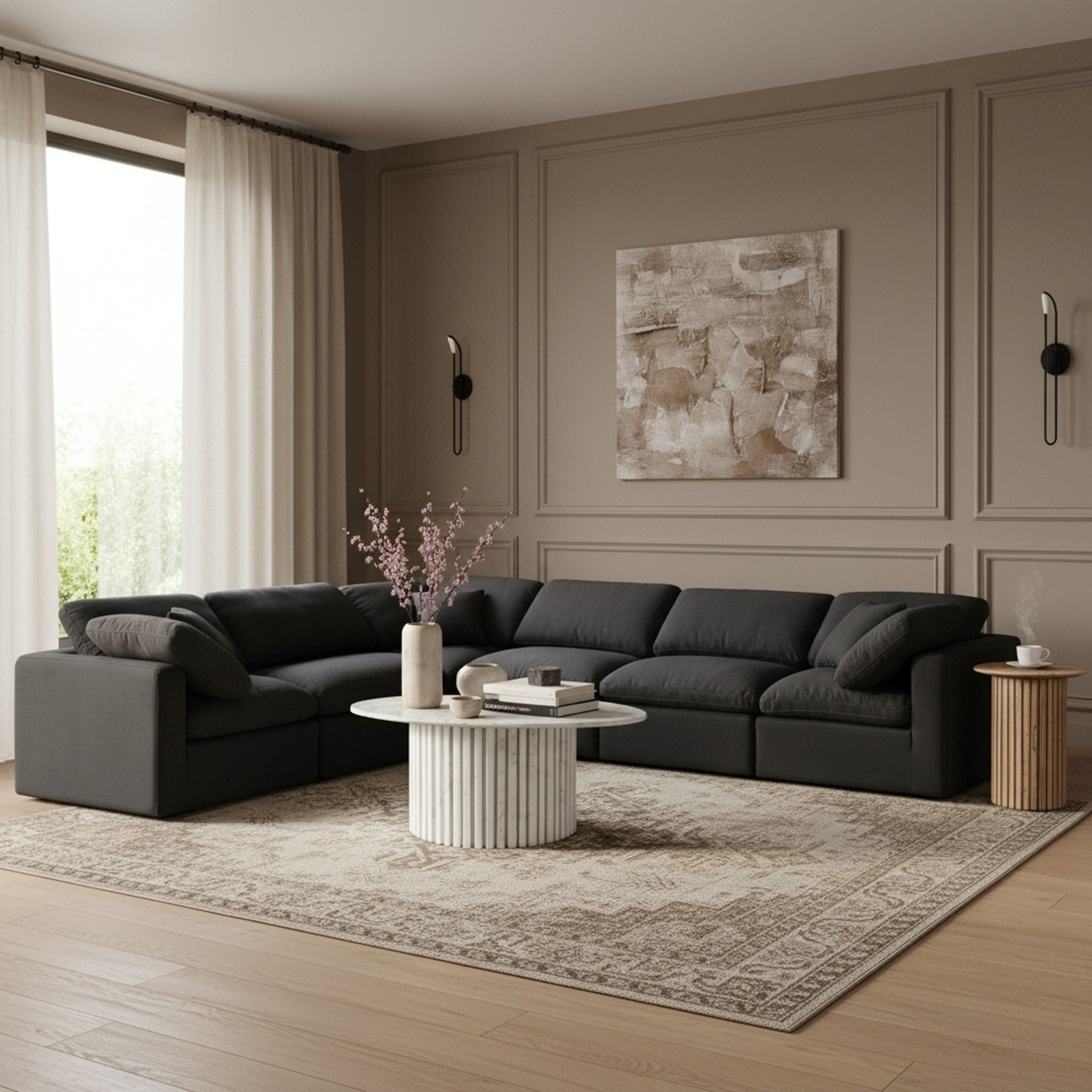 Indulge - Linen 6 Piece Modular Corner Sectional - Urban Living Furniture (Los Angeles, CA)