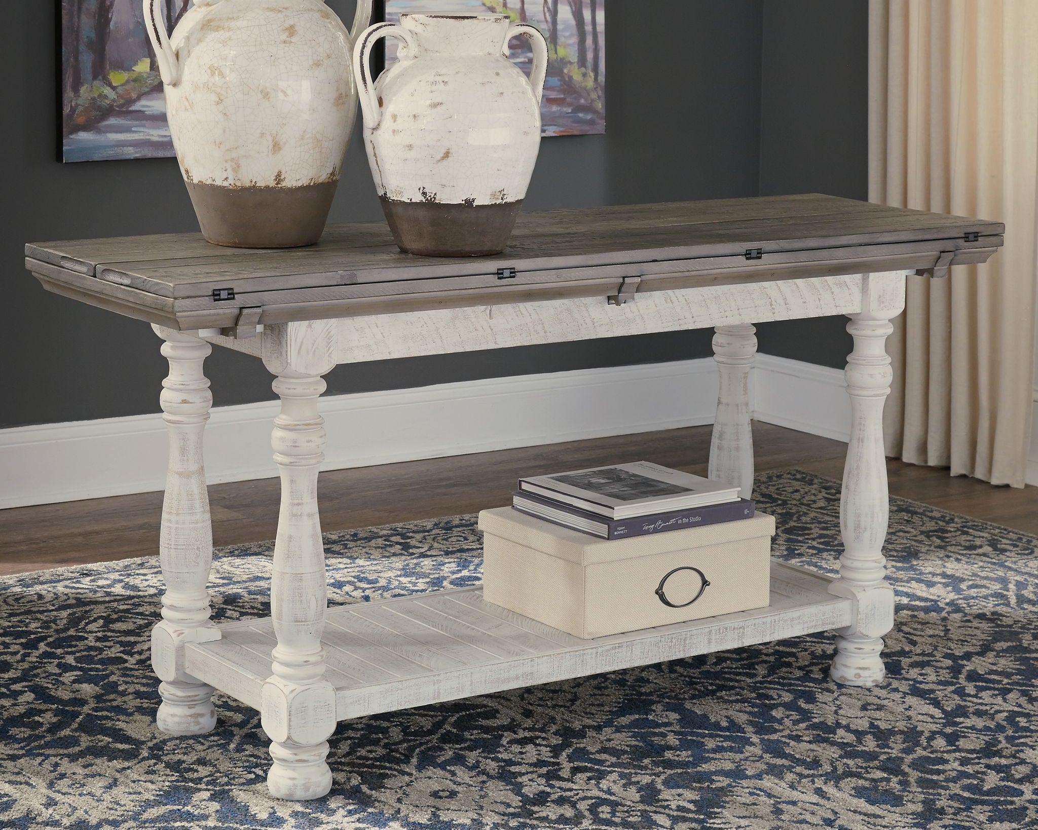 Havalance - Gray / White - Flip Top Sofa Table - Urban Living Furniture (Los Angeles, CA)