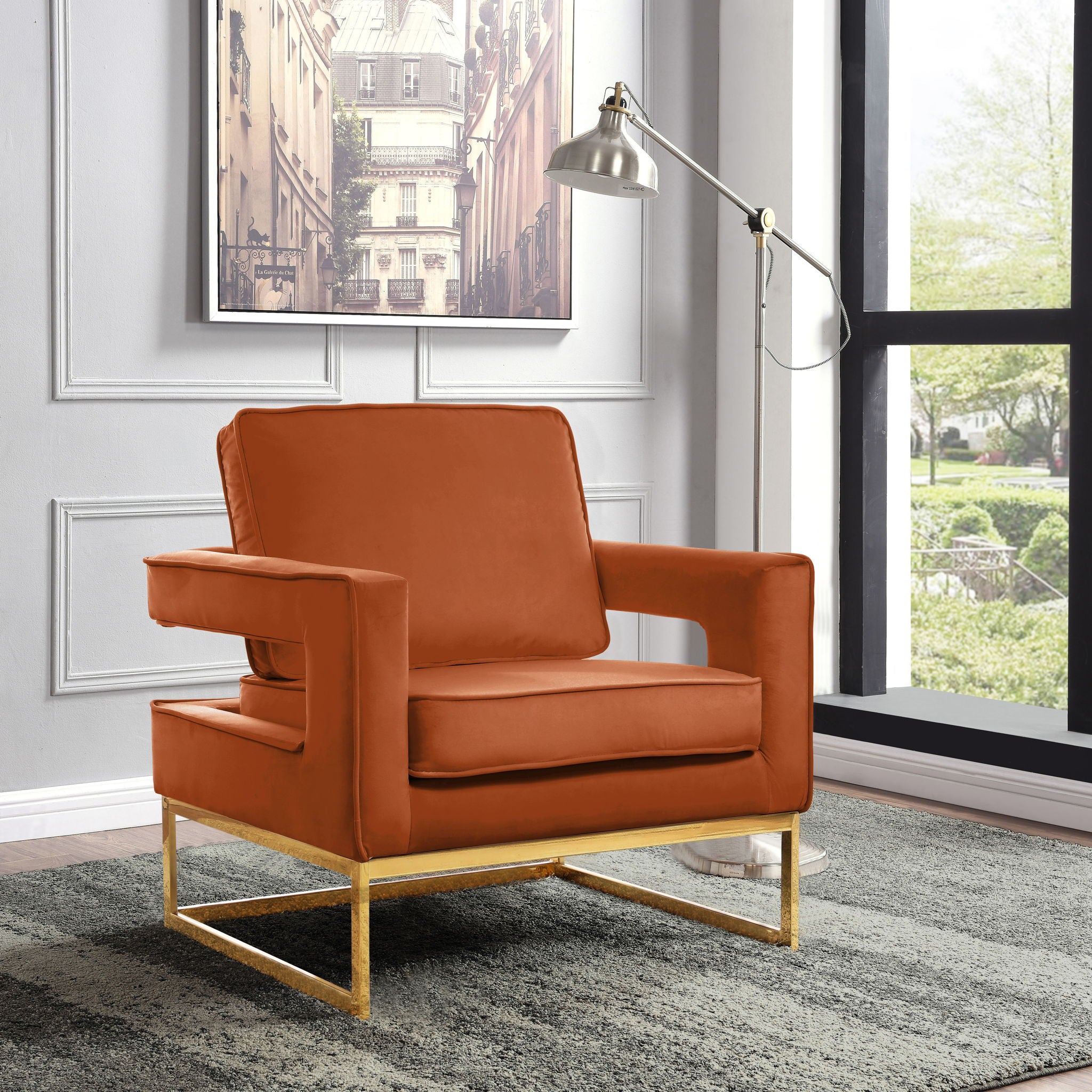 Noah - Accent Chair with Gold Legs - Urban Living Furniture (Los Angeles, CA)