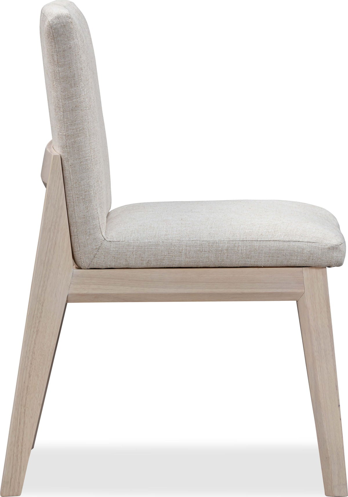 Liv - Solid Wood Dining Chair (Set of 2) - White Sand And Natural Linen