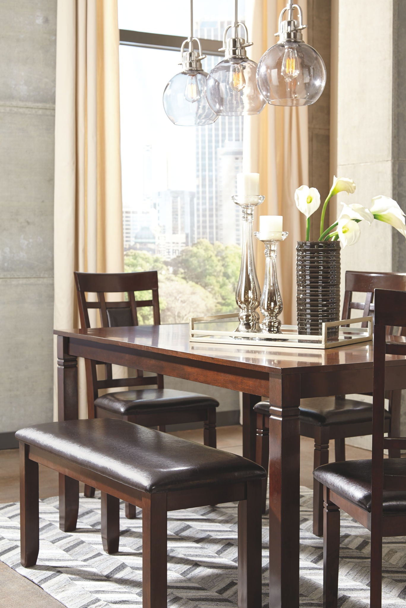 Bennox - Brown - Dining Room Table Set (Set of 6) - Urban Living Furniture (Los Angeles, CA)