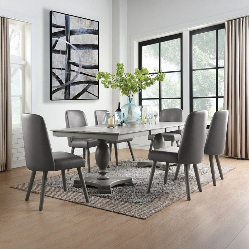 Waylon - Side Chair (Set of 2) - Gray PU & Gray Oak - Urban Living Furniture (Los Angeles, CA)