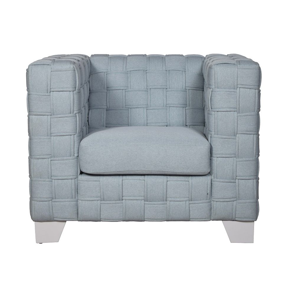Saree - Chair - Light Teal & White - Urban Living Furniture (Los Angeles, CA)