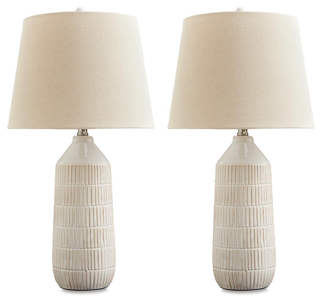 Willport - Ceramic Table Lamp (Set of 2) - Off White - Urban Living Furniture (Los Angeles, CA)