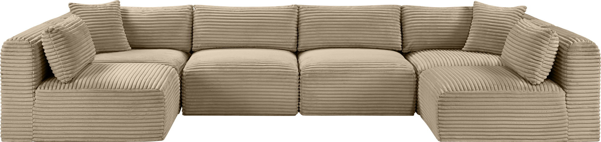 Shaggy - Fabric 6 Piece Modular U-Shaped Armless Sectional - Urban Living Furniture (Los Angeles, CA)