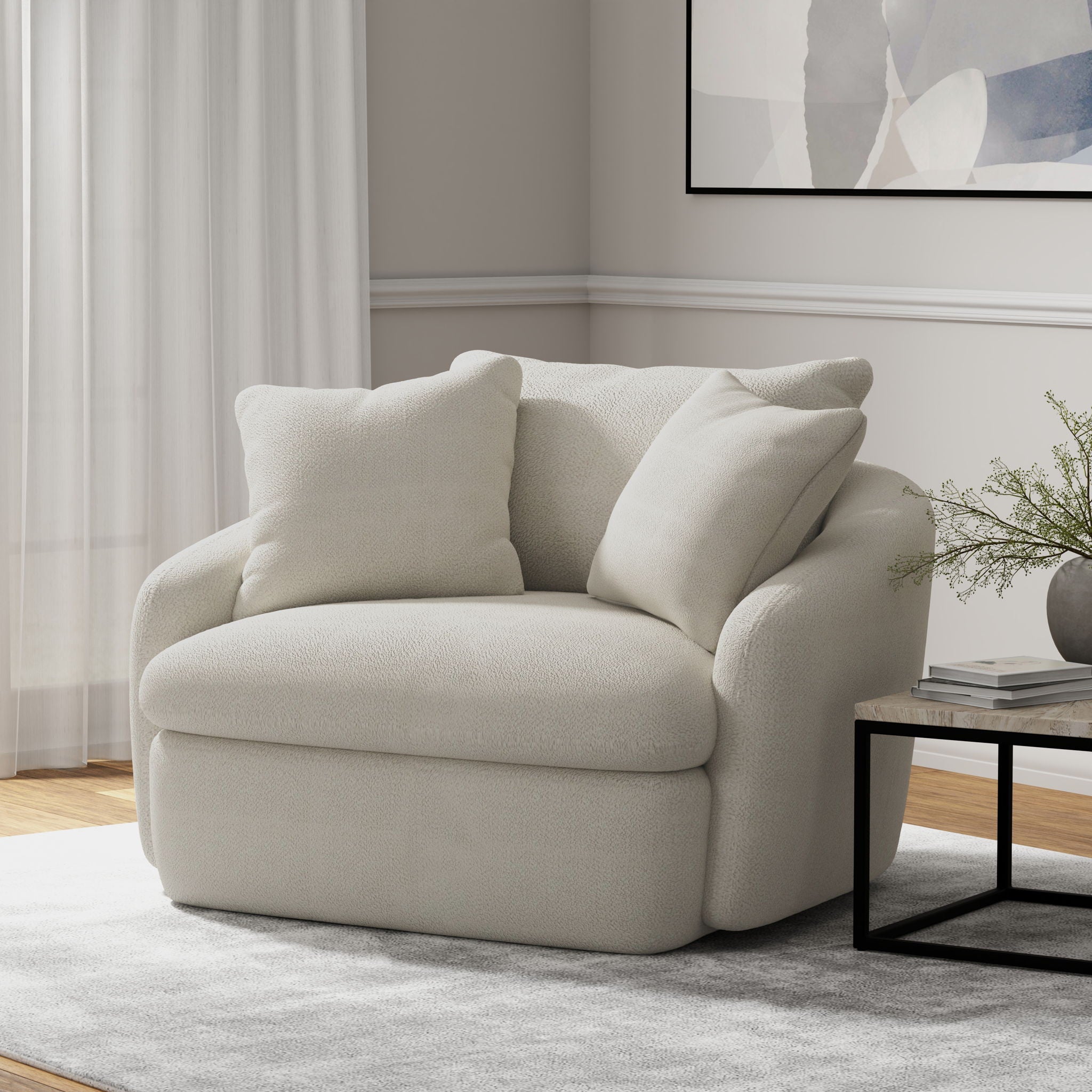 Boomer - Large Swivel Chair with 2 Pillows - Urban Living Furniture (Los Angeles, CA)