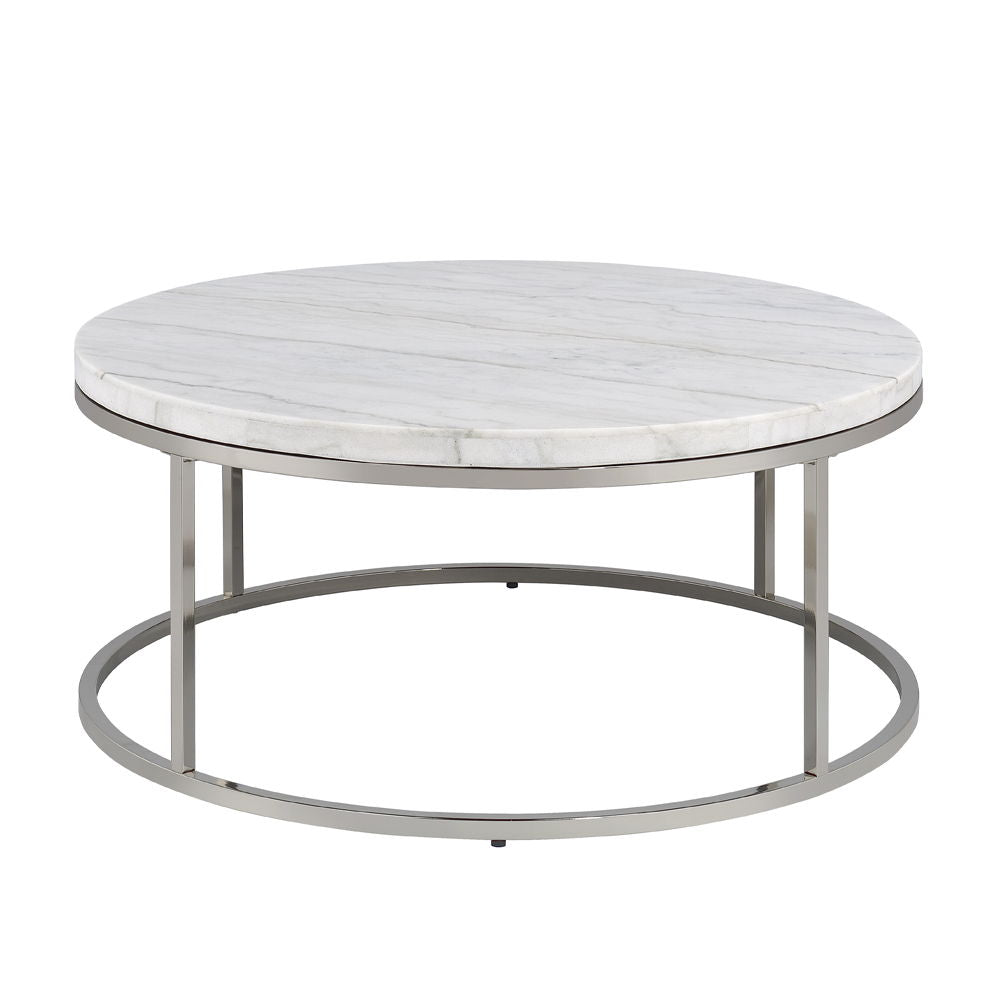 Zaidee - Coffee Table With Marble - Nickel - Urban Living Furniture (Los Angeles, CA)