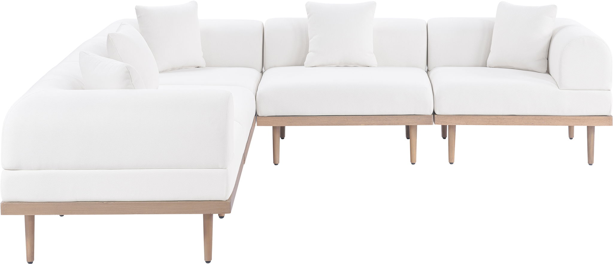 Laguna - 5 Piece 106.5" Upholstered Outdoor Patio Modular Sectional - Urban Living Furniture (Los Angeles, CA)