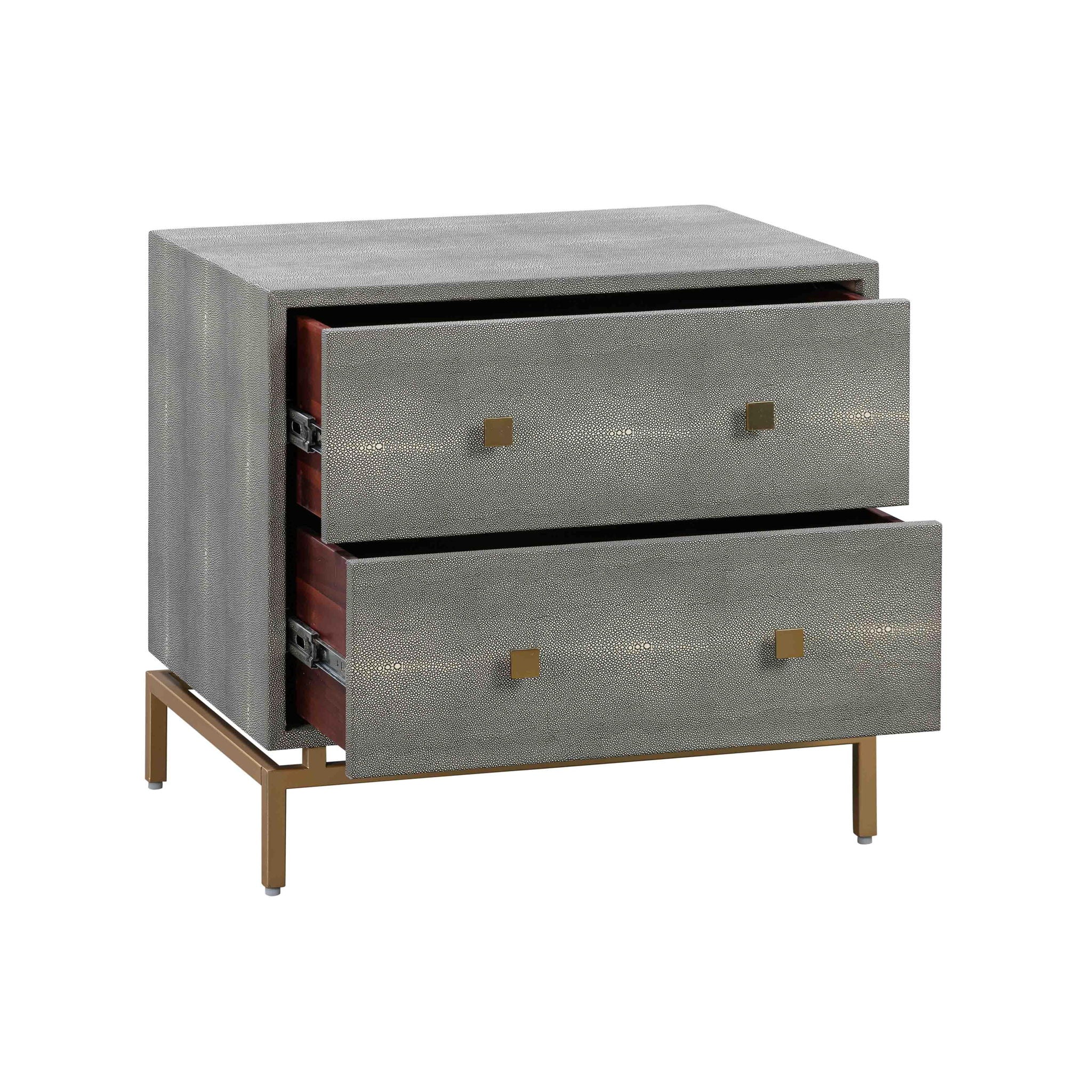 Pesce - Shagreen Nightstand - Gray - Urban Living Furniture (Los Angeles, CA)