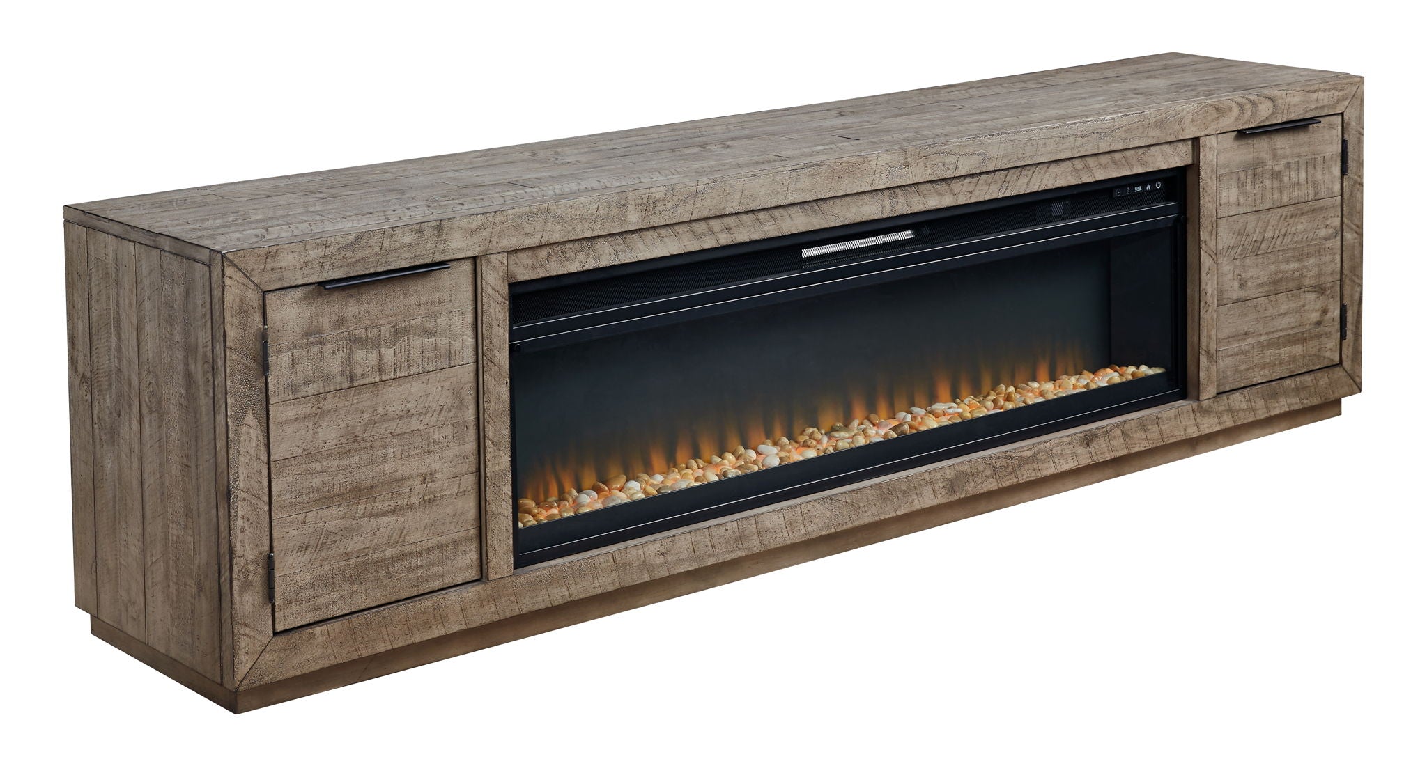 Krystanza - Weathered Gray - TV Stand with Wide Fireplace Insert - Urban Living Furniture (Los Angeles, CA)