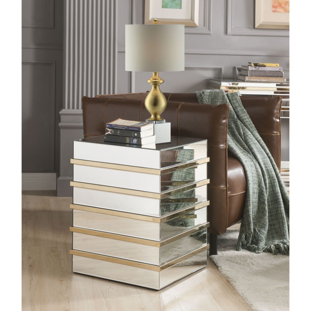 Dominic - End Table - Mirrored - Urban Living Furniture (Los Angeles, CA)