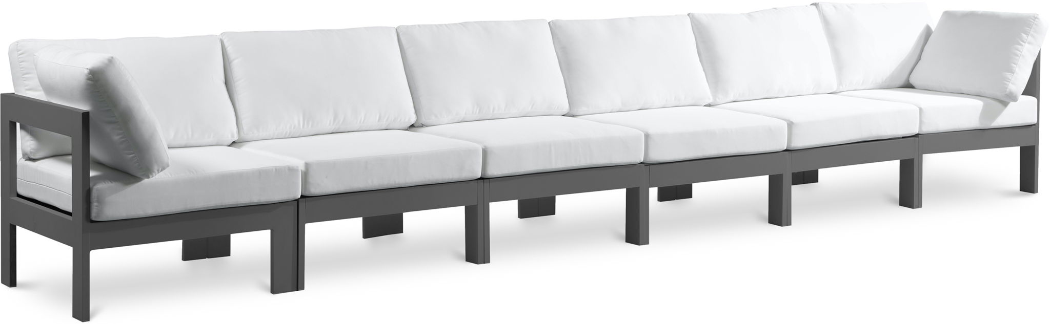 Nizuc - Outdoor Patio 6 Seat Modular Sofa With Gray Frame - Urban Living Furniture (Los Angeles, CA)
