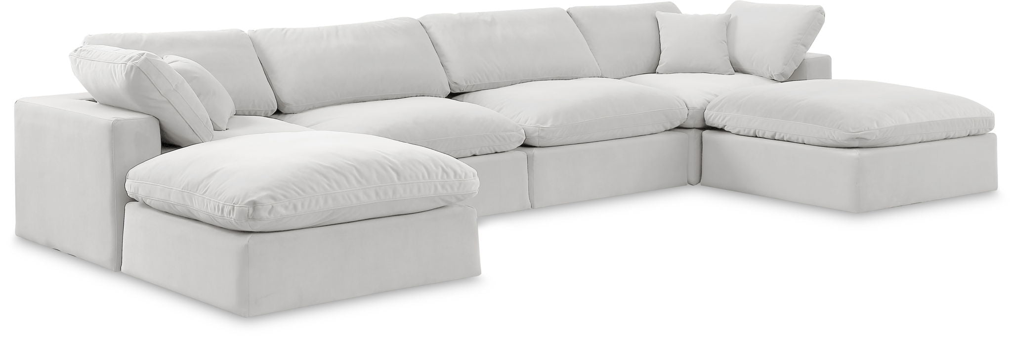Comfy - 6 Piece Velvet Modular Double Chaise Sectional - Urban Living Furniture (Los Angeles, CA)