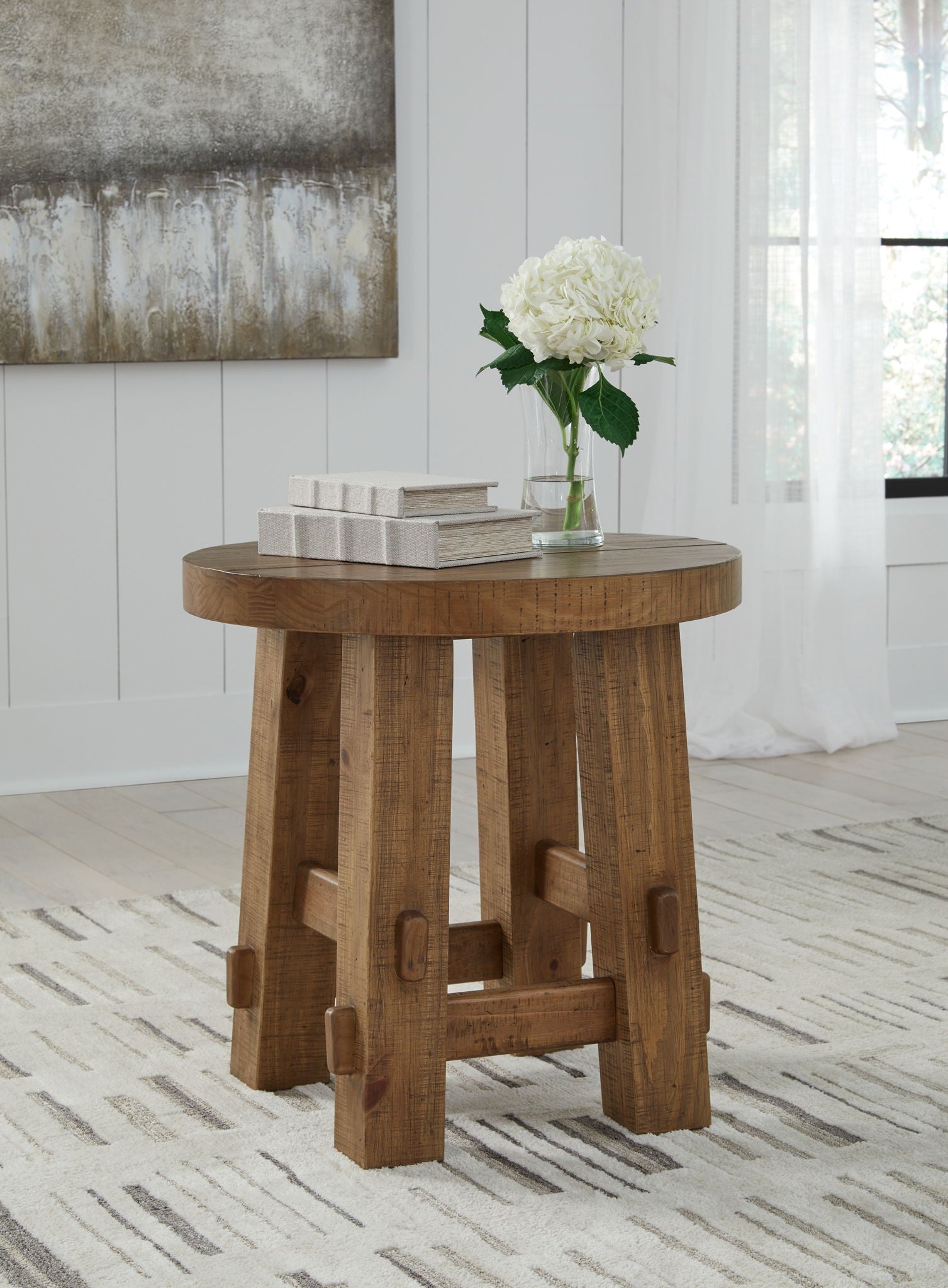 Mackifeld - Warm Brown - Round End Table - Urban Living Furniture (Los Angeles, CA)