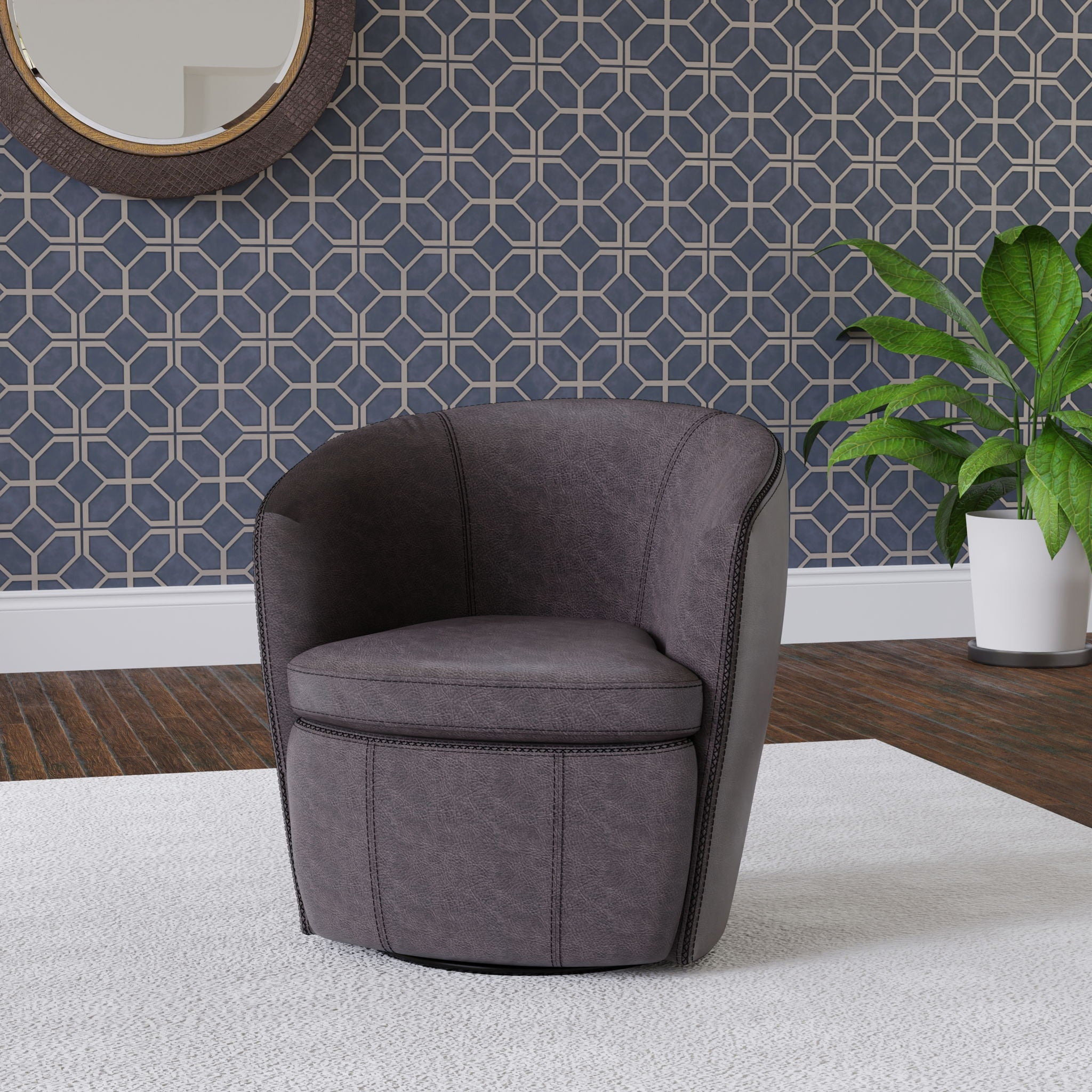 Barolo - Swivel Club Chair - Urban Living Furniture (Los Angeles, CA)