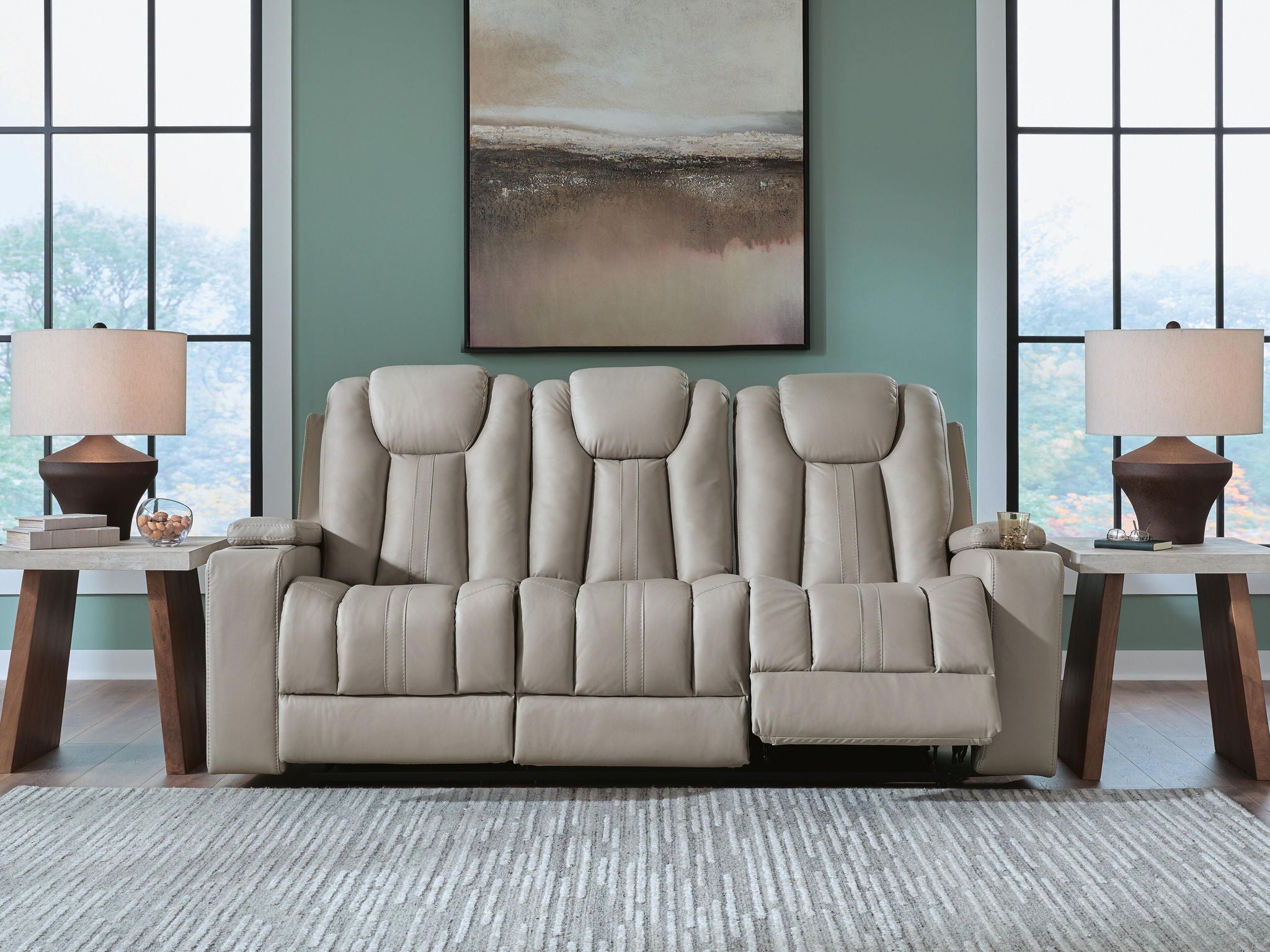 Elevate Edges - Reclining Sofa With Drop Down Table - Coin - Urban Living Furniture (Los Angeles, CA)